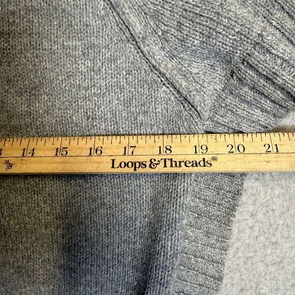 Brand New Worthington Women's Large Wool Blend Heather Gray Button Down Sweater - Picture 4 of 8